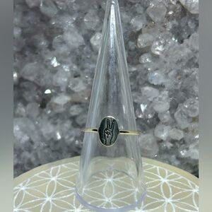 Peace Sign Sterling Silver Ring